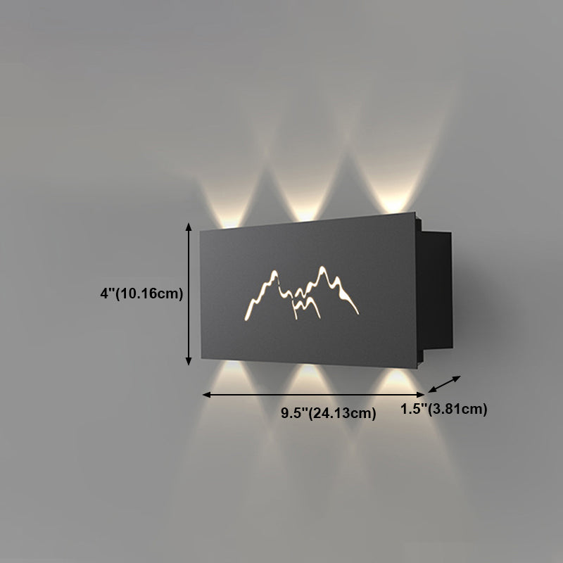 Metal Geometric Wall Light Nordic Black LED Wall Sconce for Living Room