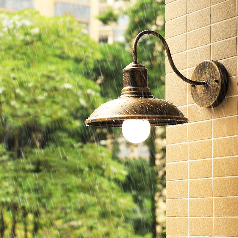 Metal Dome Shape Wall Light Industrial Waterproof Wall Sconce for Outdoors