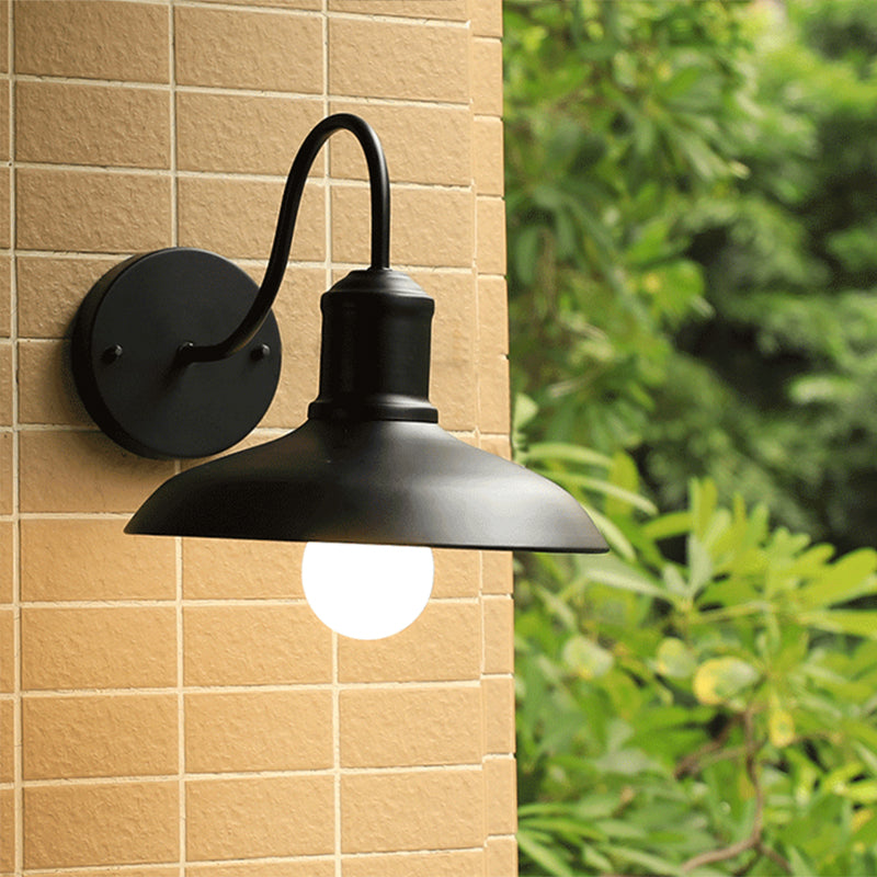Metal Dome Shape Wall Light Industrial Waterproof Wall Sconce for Outdoors