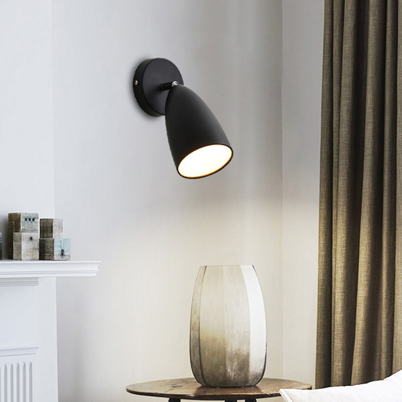 Metal Shade Wall Light Nordic Single Light Adjustable Wall Sconce for Living Room