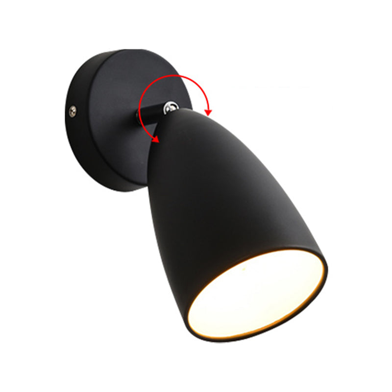 Metal Shade Wall Light Nordic Single Light Adjustable Wall Sconce for Living Room