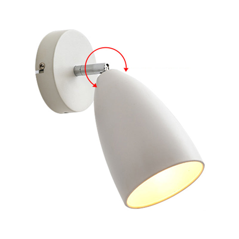 Metal Shade Wall Light Nordic Single Light Adjustable Wall Sconce for Living Room