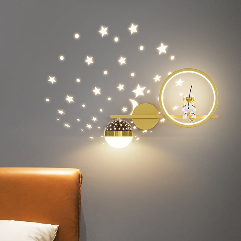 Contemporary Astronaut Wall Light Household Wall Lighting Fixture for Living Room