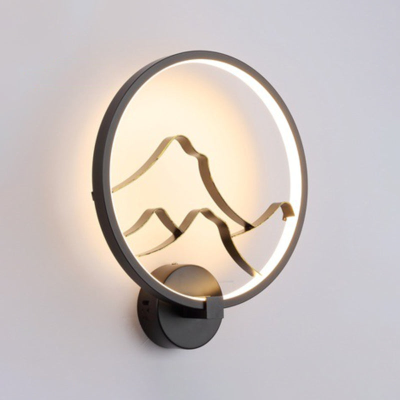 Contemporary LED Wall Light Household Circle Wall Lighting Fixture for Living Room