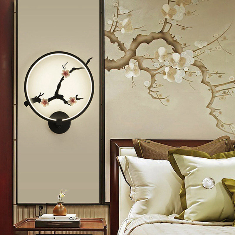 Contemporary LED Wall Light Household Circle Wall Lighting Fixture for Living Room