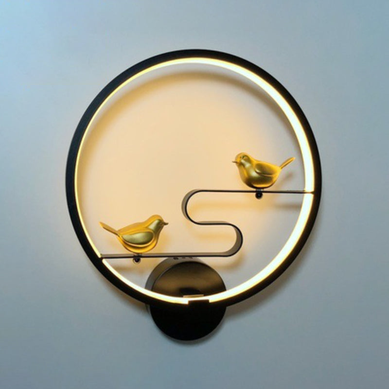 Contemporary LED Wall Light Household Circle Wall Lighting Fixture for Living Room