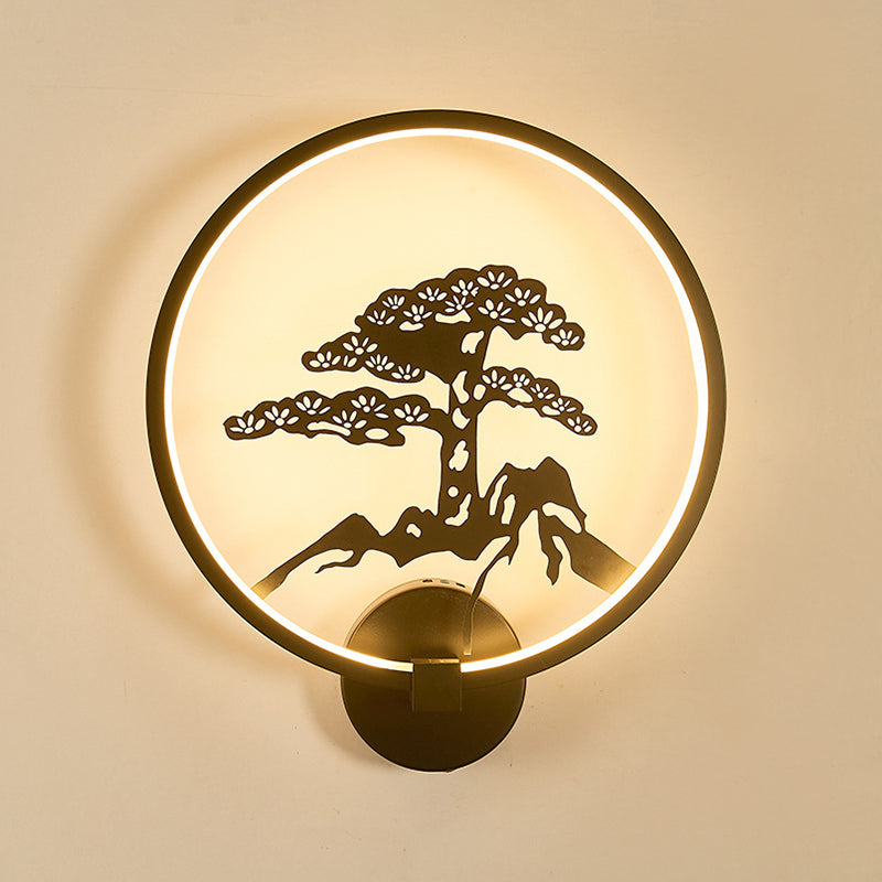 Contemporary LED Wall Light Household Circle Wall Lighting Fixture for Living Room