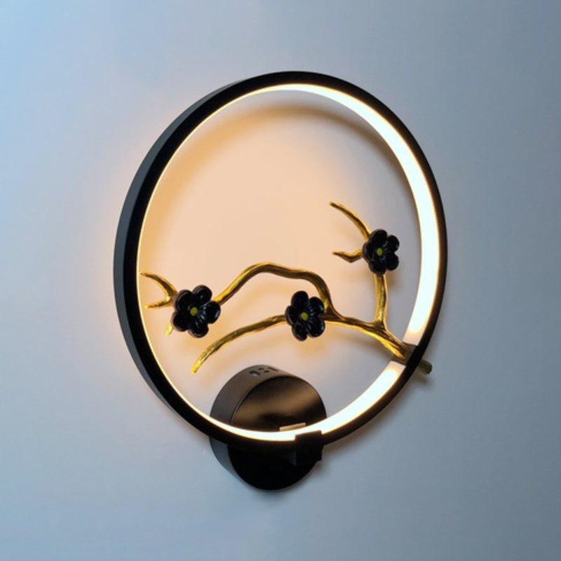 Contemporary LED Wall Light Household Circle Wall Lighting Fixture for Living Room