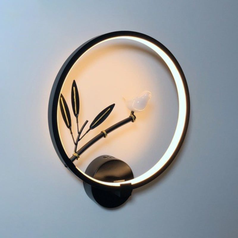 Contemporary LED Wall Light Household Circle Wall Lighting Fixture for Living Room