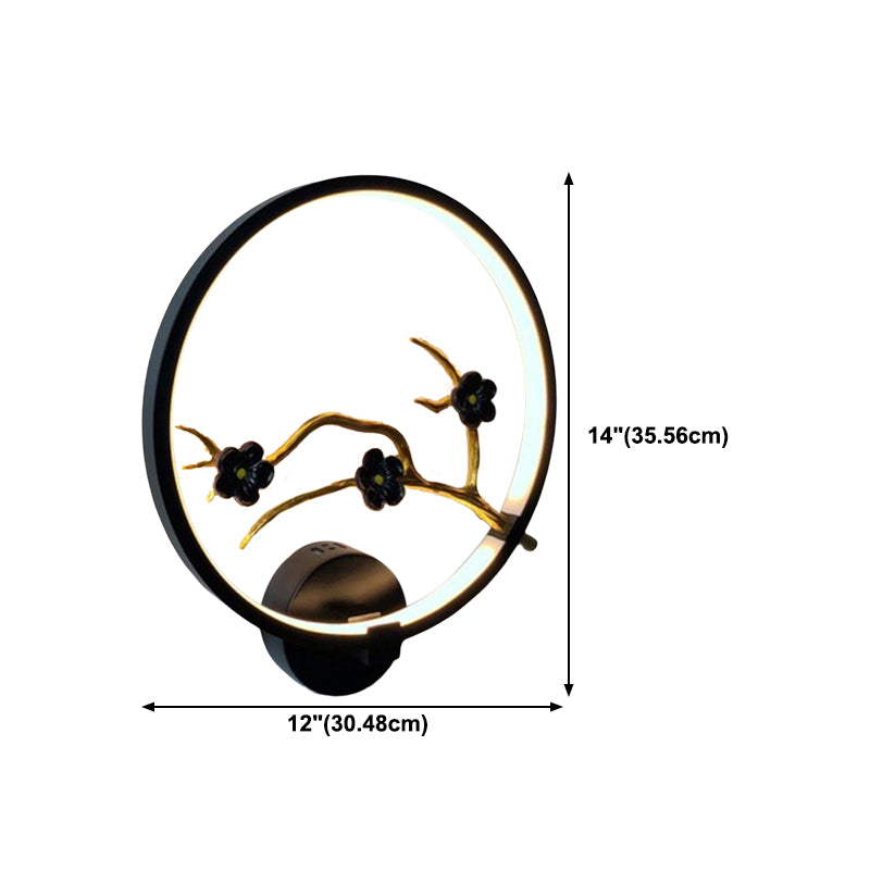 Contemporary LED Wall Light Household Circle Wall Lighting Fixture for Living Room