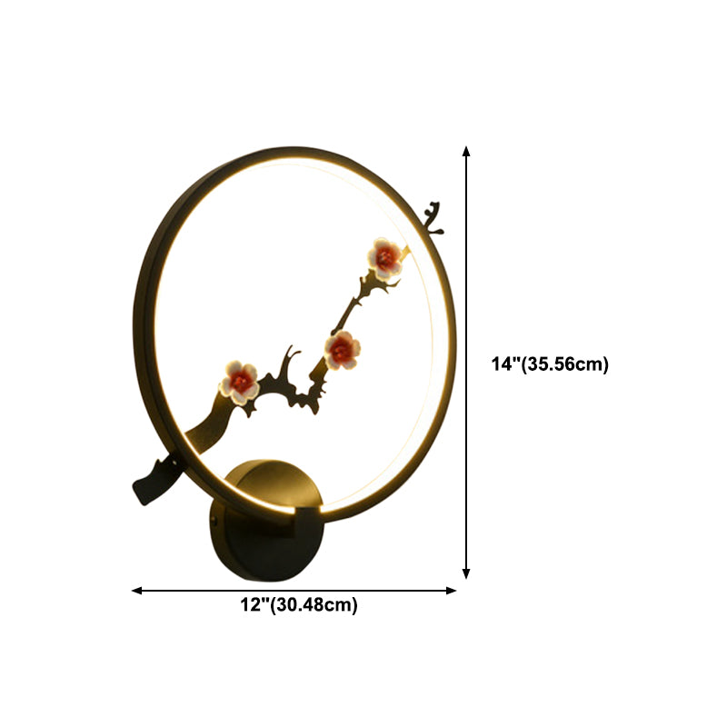 Contemporary LED Wall Light Household Circle Wall Lighting Fixture for Living Room