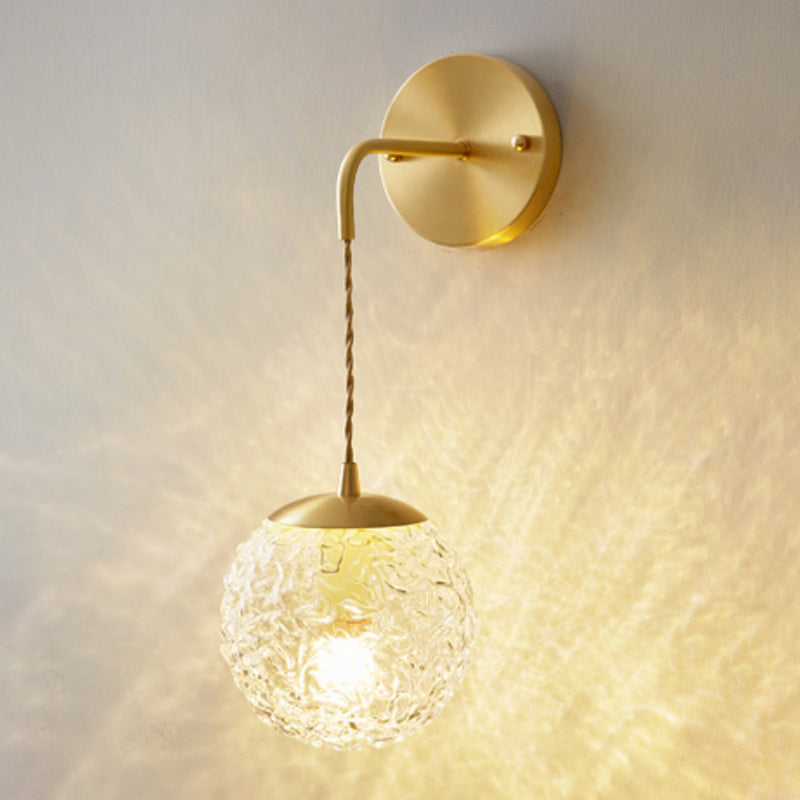 Glass Wall Sconce Lighting Simple Style Wall Mount Light Fixture