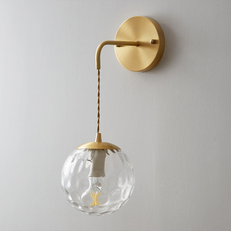 Glass Wall Sconce Lighting Simple Style Wall Mount Light Fixture