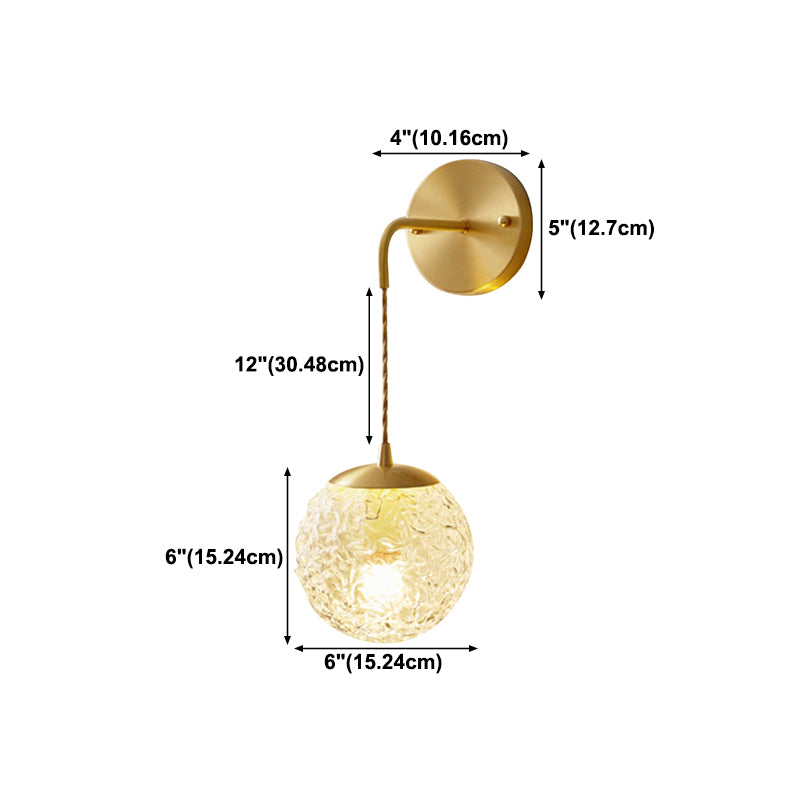 Glass Wall Sconce Lighting Simple Style Wall Mount Light Fixture