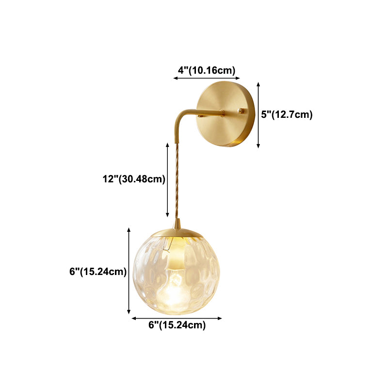 Glass Wall Sconce Lighting Simple Style Wall Mount Light Fixture