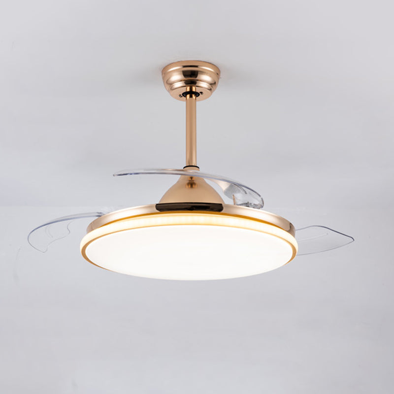 Round Shape Ceiling Fan Lights Kids Style Metal Ceiling Fan Lamps