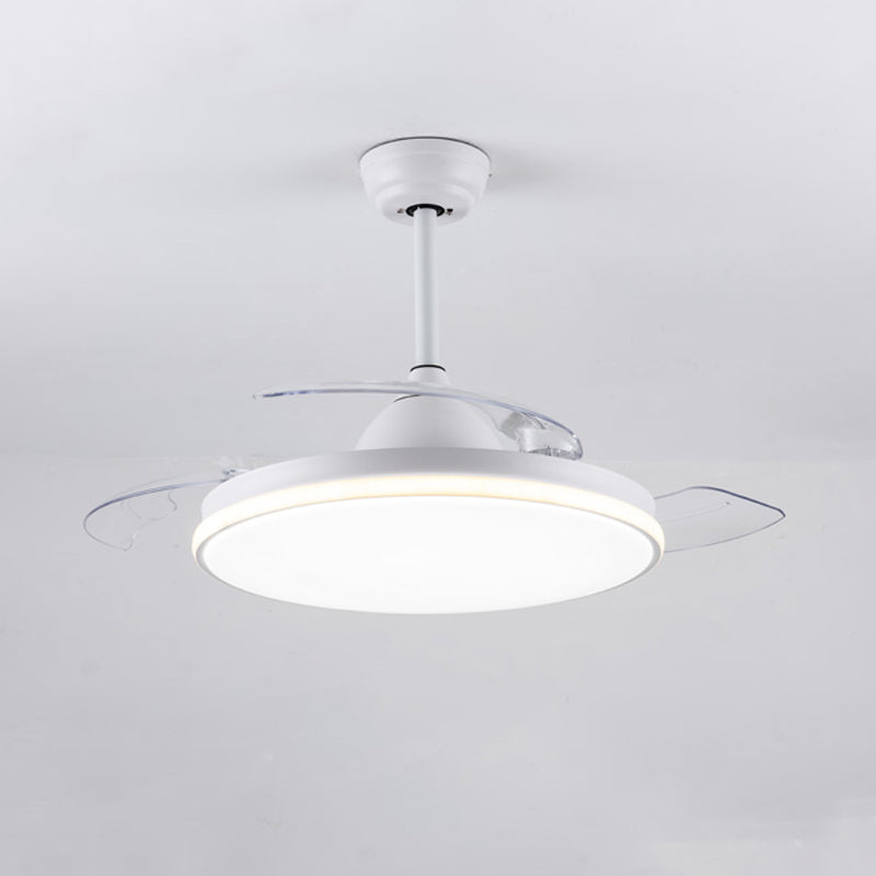 Round Shape Ceiling Fan Lights Kids Style Metal Ceiling Fan Lamps