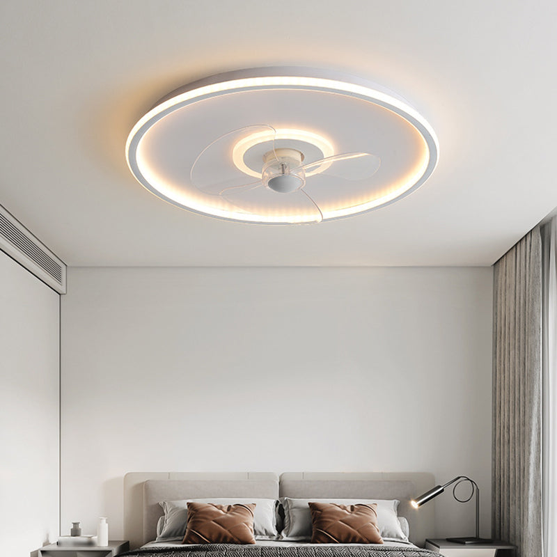 2 Light Ceiling Fan Light Modern Style Metal Ceiling Fan Light for Living Room