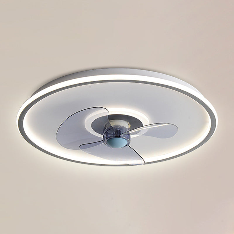 2 Light Ceiling Fan Light Modern Style Metal Ceiling Fan Light for Living Room