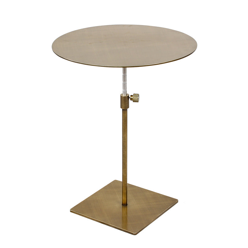 Glam Gold/Chrome Sofa Side Table Stainless Steel Pedestal End Table