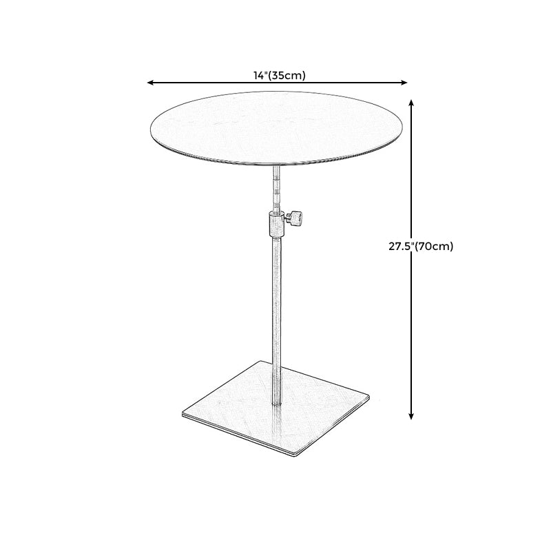 Glam Gold/Chrome Sofa Side Table Stainless Steel Pedestal End Table
