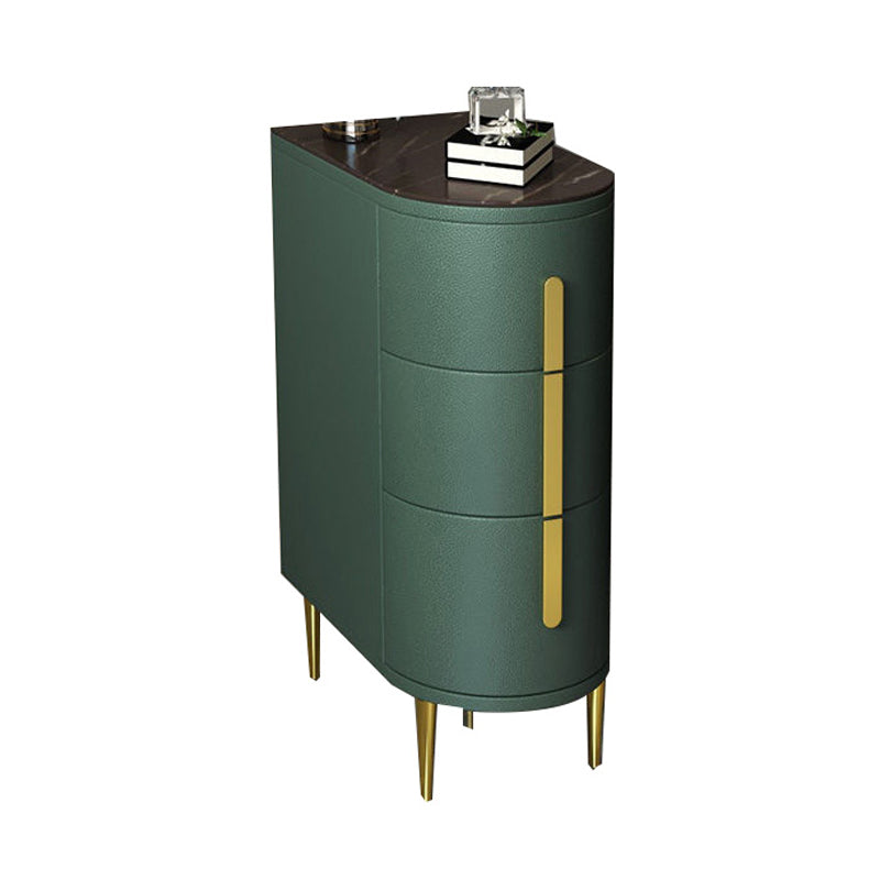 9.8" W X 23.6" H Modern Side Table with Four Gold Metal Legs