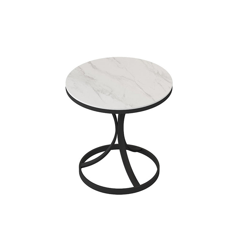 22" Tall Contemporary Round Side End Table Metal Pedestal Side Table