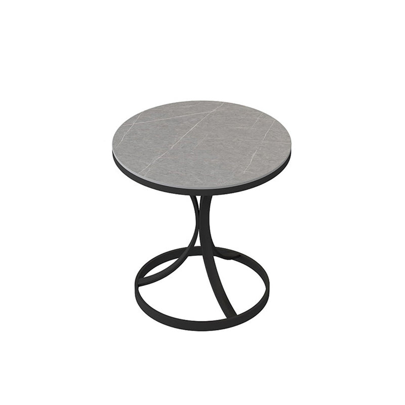22" Tall Contemporary Round Side End Table Metal Pedestal Side Table