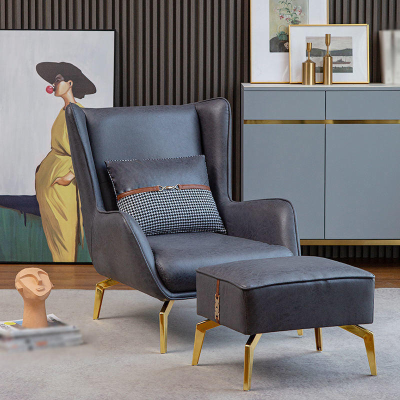 30.31"Wide Wingback Chair with Pillow Back and Basic Four Legs