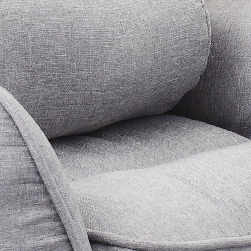 Flared Arms Chair with Pillow Back and Basic Four Legs for Bedroom