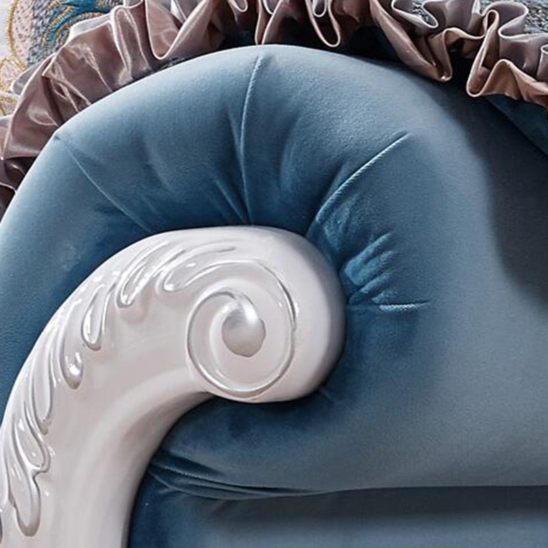 Traditional Standard Flared Arm Settee Couch for Three People