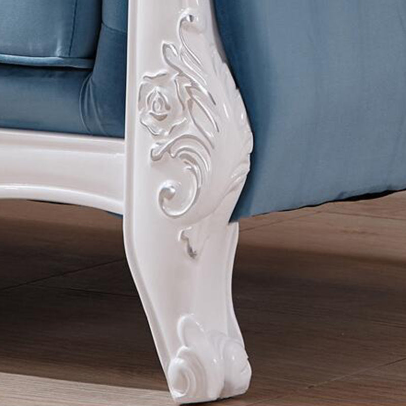 Traditional Standard Flared Arm Settee Couch for Three People