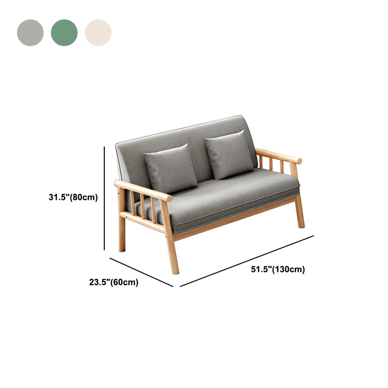 Linen Modern Tight Back Sofa 24"W Square Arm Sofa for Living Room