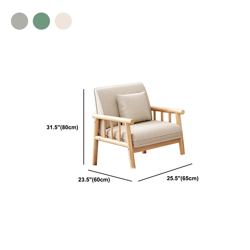 Linen Modern Tight Back Sofa 24"W Square Arm Sofa for Living Room
