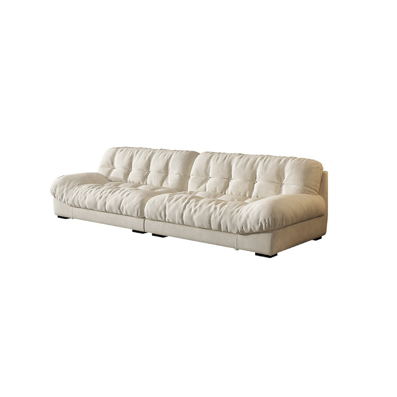 Transitional Modern Biscuit Back Standard Sofa 31.5"High Armless Sofa,Beige
