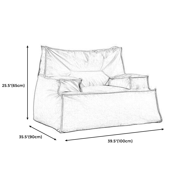Standard Cushions Technology Cloth Sofa 35.43"W with Recessed Arm  for Bedroom