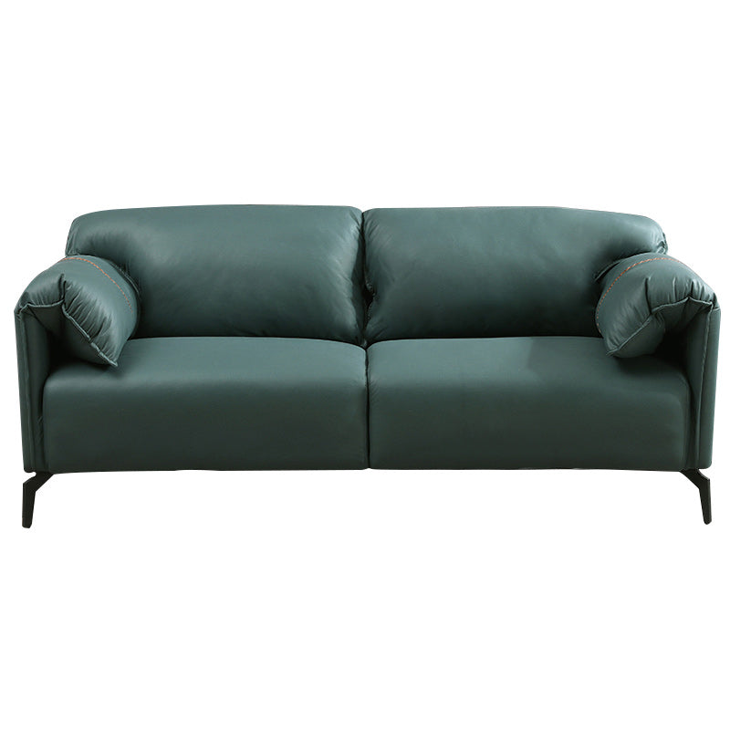 29.52" Faux Leather Pillow Top Arm Stain Resistant Sofa for Living Room