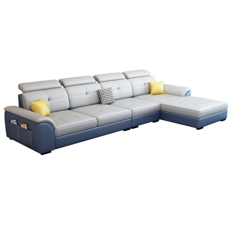 Nordic Style Sofa Bed Latex/sponge Seat Filling Imitation Leather Sofa