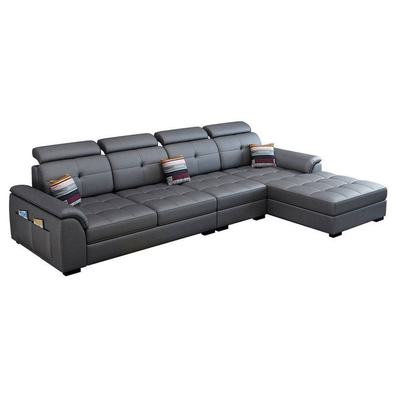Nordic Style Sofa Bed Latex/sponge Seat Filling Imitation Leather Sofa