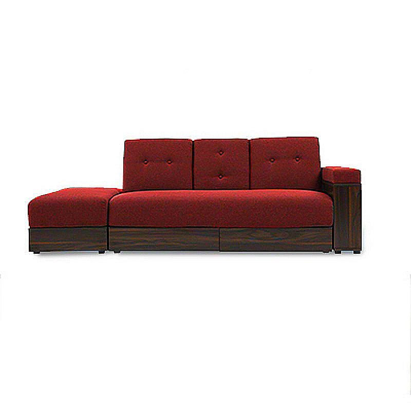 94.49" W √ó 39.37" D √ó 30.71" H Linen Blend One Arm Sectional with Storage