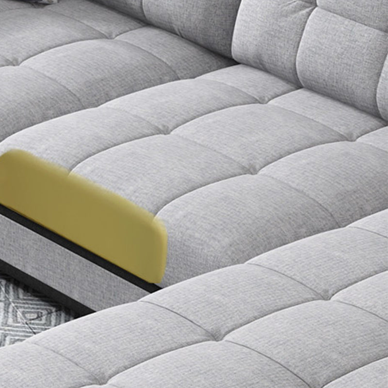 Light-grey Pillow Top Arm Modern Sofa/Sectional with Removable Cushions for Apartment