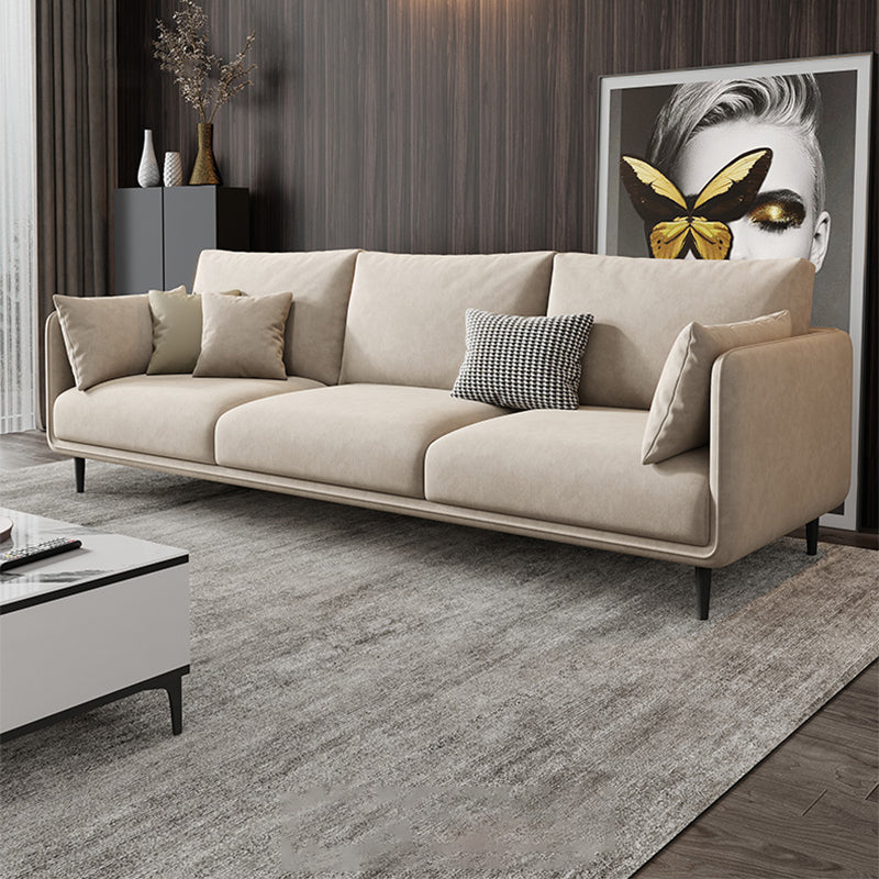 Stationary Living Room Recessed Arm Standard Cushions Contemporary Sofa