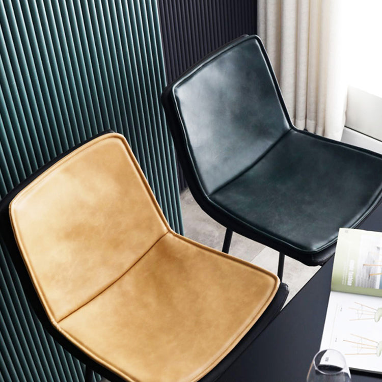 Contemporary Style Bar Stool PU Leather Counter Bar Stool with Metal Legs