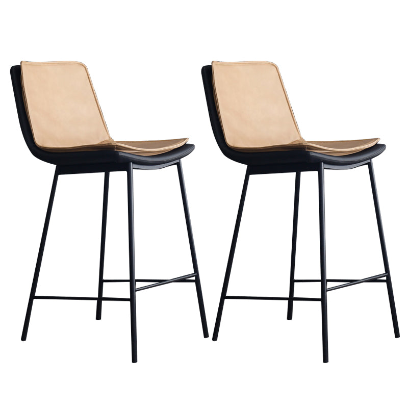 Contemporary Style Bar Stool PU Leather Counter Bar Stool with Metal Legs