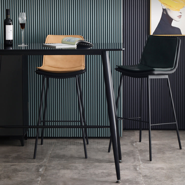 Contemporary Style Bar Stool PU Leather Counter Bar Stool with Metal Legs