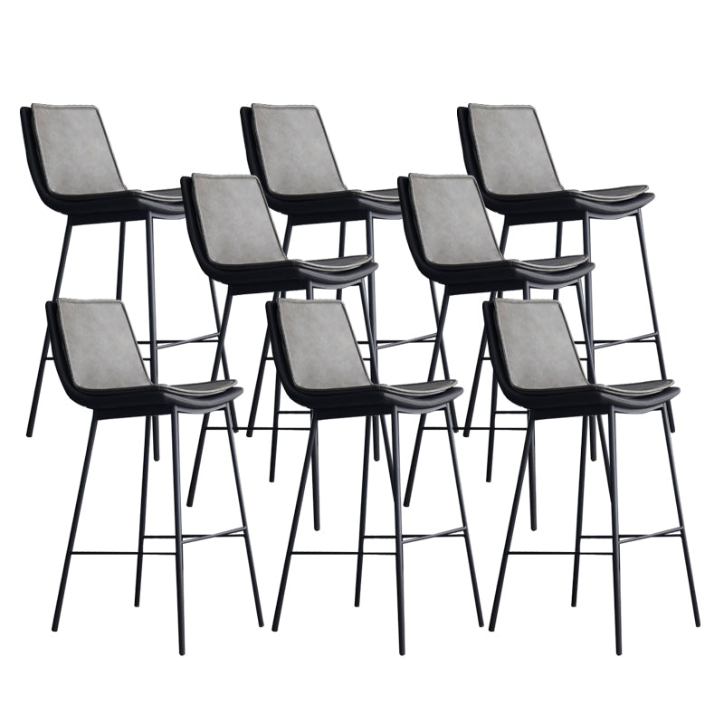 Contemporary Style Bar Stool PU Leather Counter Bar Stool with Metal Legs