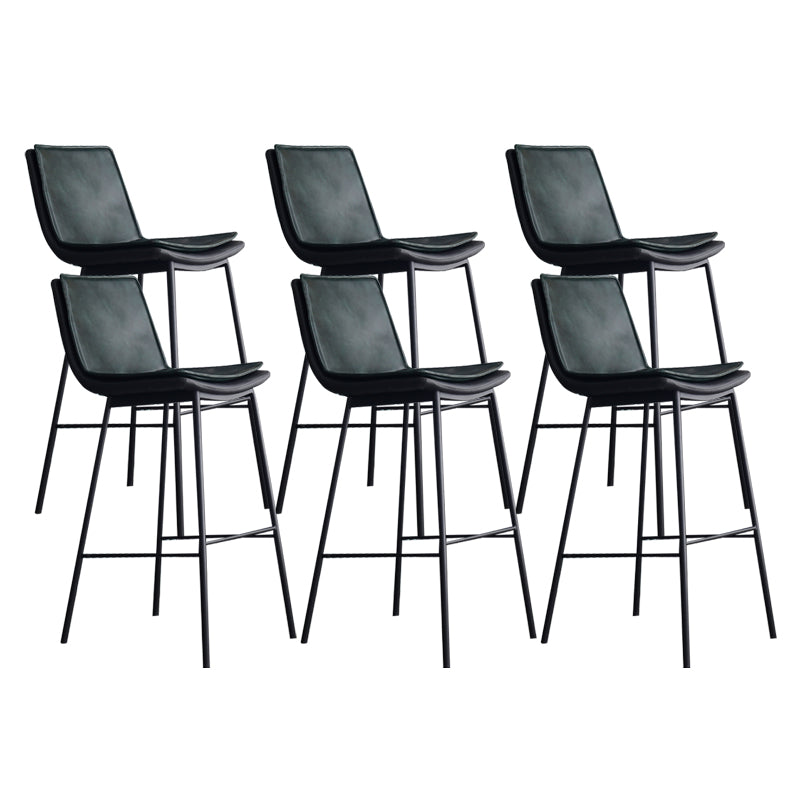 Contemporary Style Bar Stool PU Leather Counter Bar Stool with Metal Legs