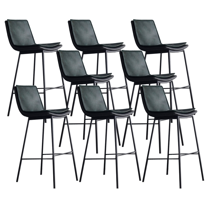 Contemporary Style Bar Stool PU Leather Counter Bar Stool with Metal Legs
