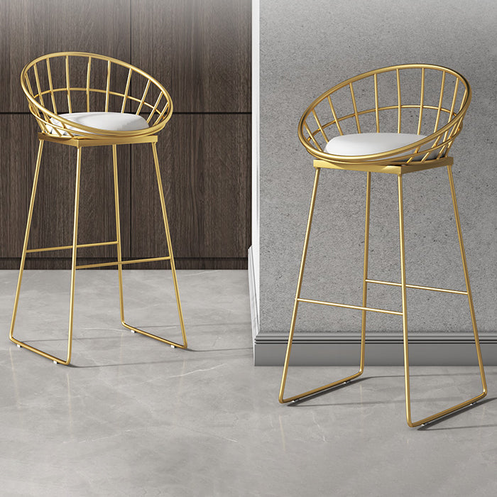 1/3/4 Pieces Industrial Round Bar Table Set Gold Iron Bistro Set with Footrest