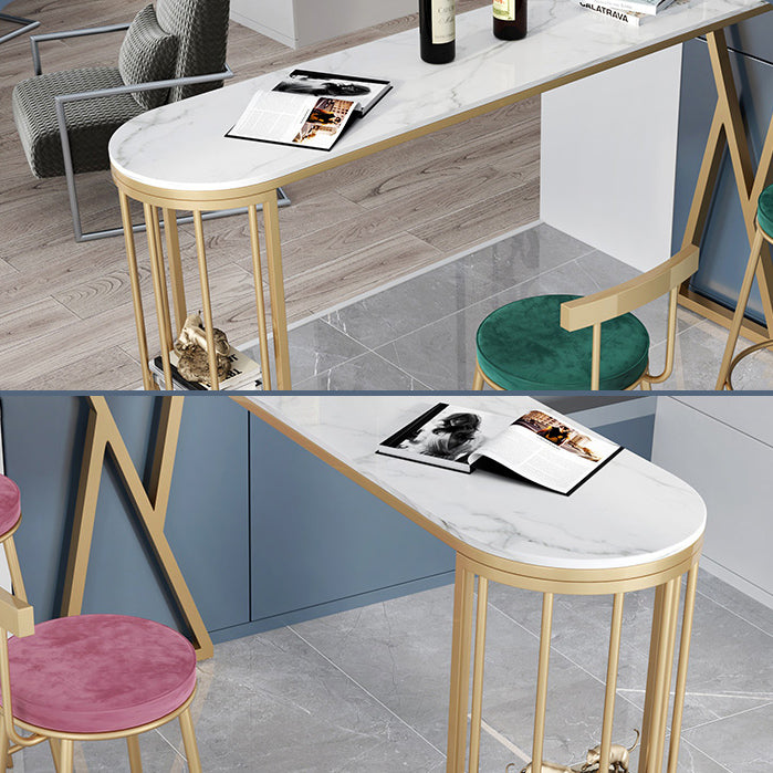 Glam 1/2/3 Pieces Sintered Stone Bar Table Set Fixed Table Counter Set  for Home Use